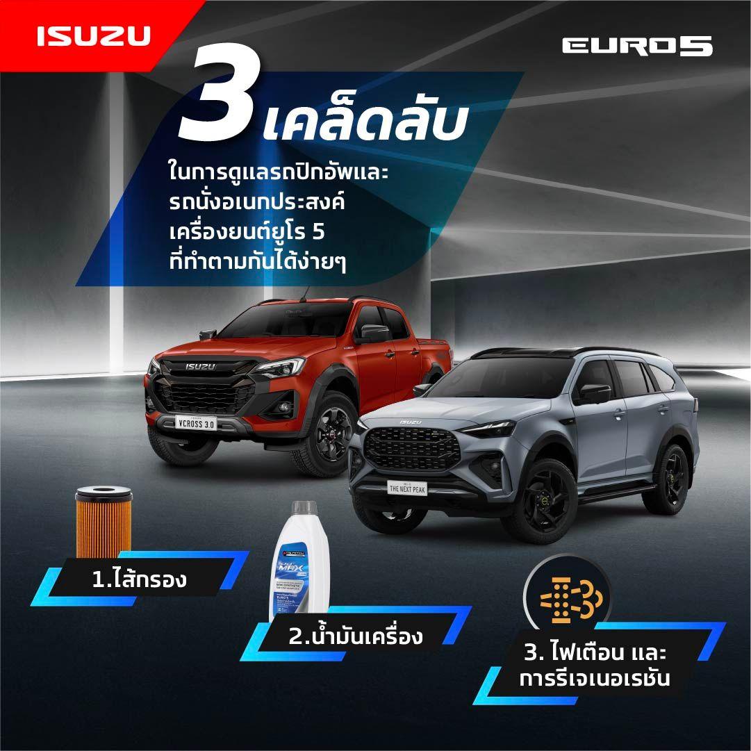 3 เคล็ดลับ ในการดูแลรถปิกอัพ และ มิว-เอ็กซ์เครื่องยนต์ ยูโร 5 ที่ทำตามกันได้ง่ายๆ