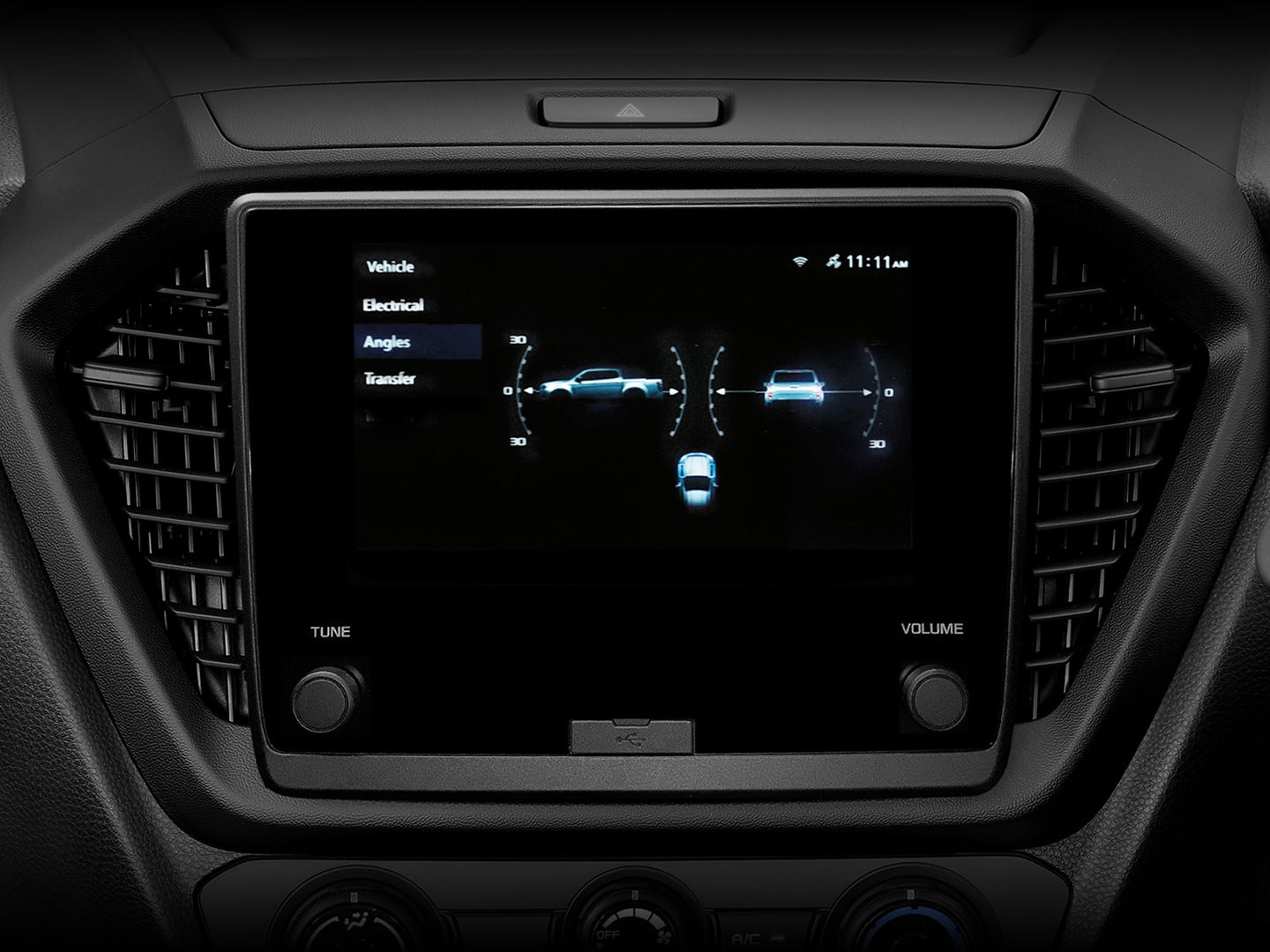 ระบบแสดงองศามุมปีนไต่และทิศทางการเลี้ยว (ในรุ่นขับเคลื่อน 4 ล้อ) - ISUZU D-MAX SPARK (อีซูซุ ดีแมคซ์ สปาร์ค)