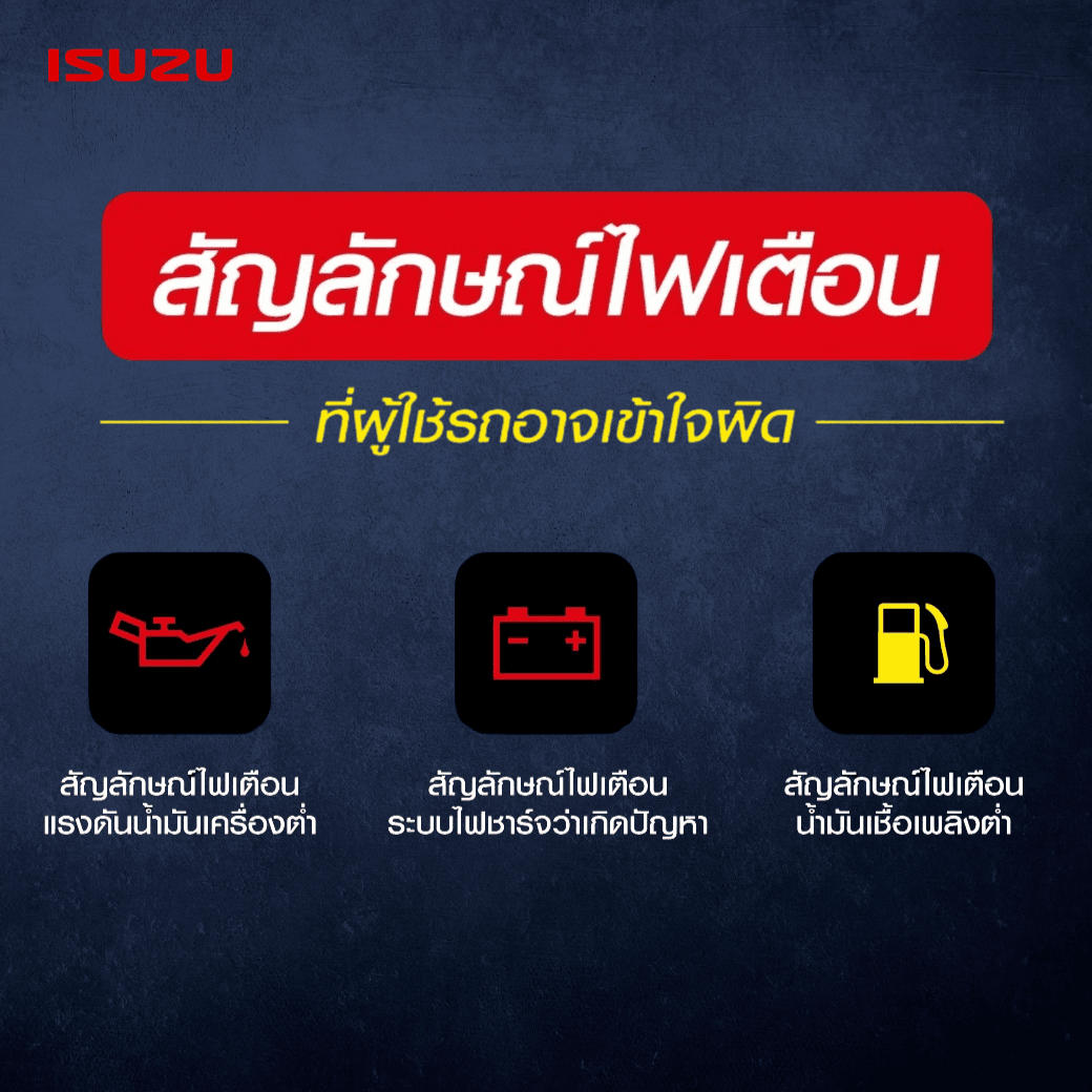 สัญลักษณ์ไฟเตือน ที่ผู้ใช้รถมักเข้าใจผิด